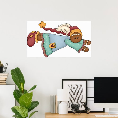 Christmas Gingerbread Angel Poster