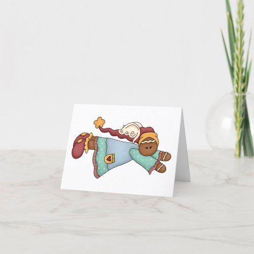 Christmas Gingerbread Angel Thank You Card