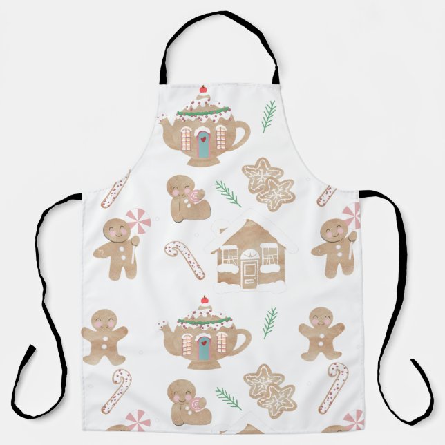 Christmas Gingerbread Apron Adult (Front)