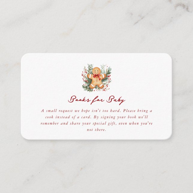 Christmas Gingerbread Baby Shower Invitation (Front)