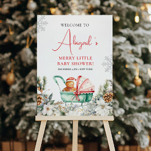Christmas Gingerbread Baby Shower Welcome Foam Board
