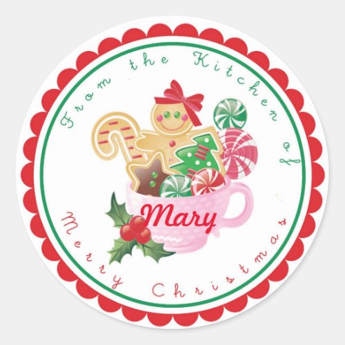 Christmas Gingerbread Baking Stickers Labels