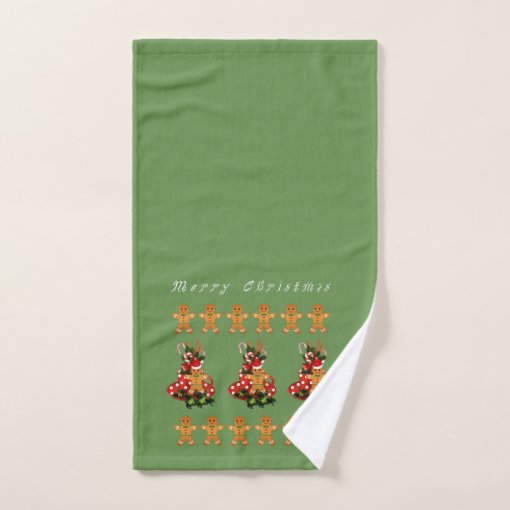 Christmas Gingerbread Bath Towel Set | Zazzle