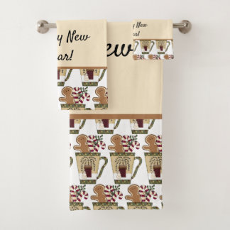 Christmas Gingerbread Bath Towel Set