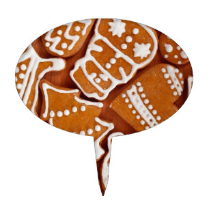 Christmas Gingerbread Biscuits Cake Topper