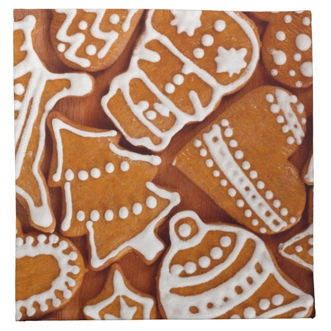 Christmas Gingerbread Biscuits Cloth Napkin (Front)