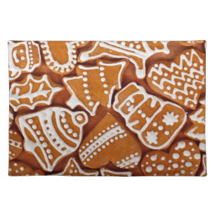 Christmas Gingerbread Biscuits Cloth Placemat