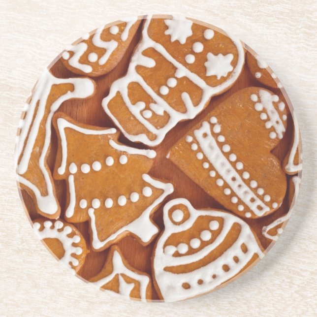 Christmas Gingerbread Biscuits Coaster (Front)
