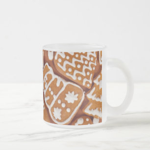 Christmas Gingerbread Biscuits Frosted Glass Coffee Mug