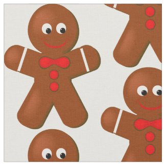 Christmas Gingerbread Boy Fabric