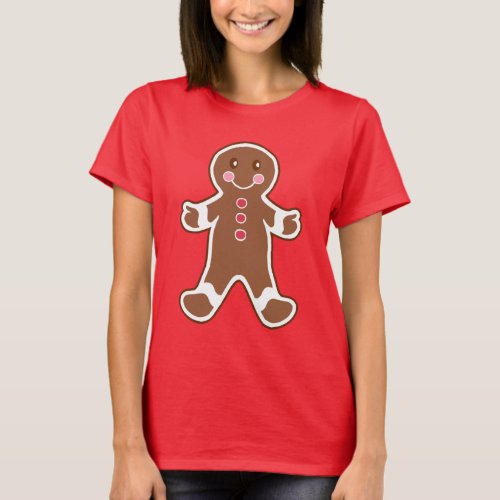 Christmas Gingerbread Boy Nightgown T_Shirt