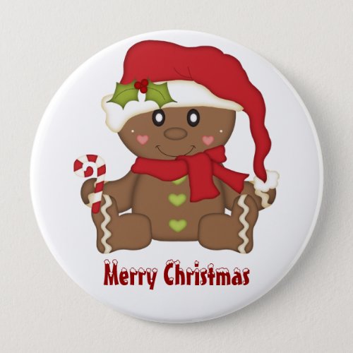 Christmas Gingerbread Button