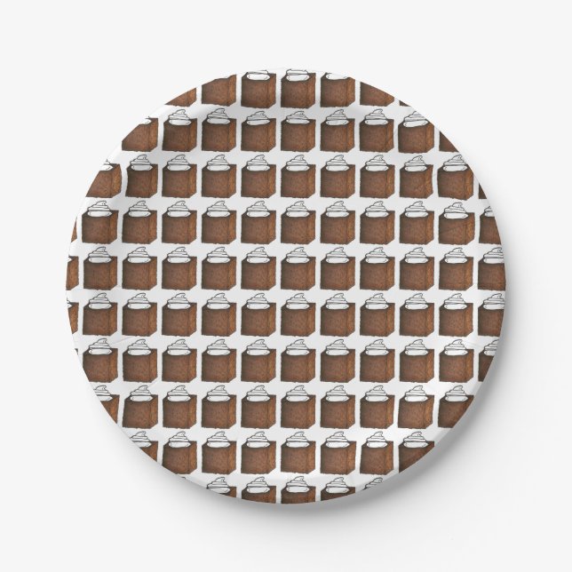 Christmas Gingerbread Cake Slice Holiday Plates (Front)