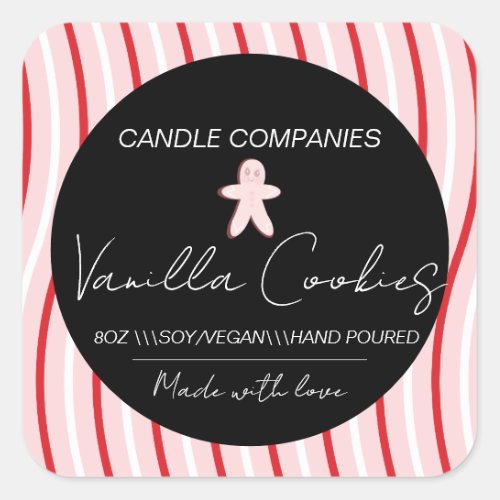Christmas  Gingerbread Candle Maker Business  Square Sticker