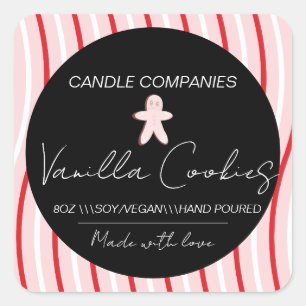 Christmas  Gingerbread Candle Maker Business  Square Sticker