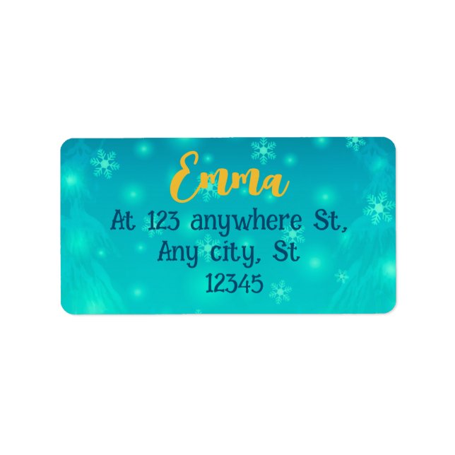 Christmas Gingerbread Candy House, and New Year Label (Front)