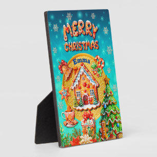 Christmas Gingerbread Candy House, and New Year Plaque