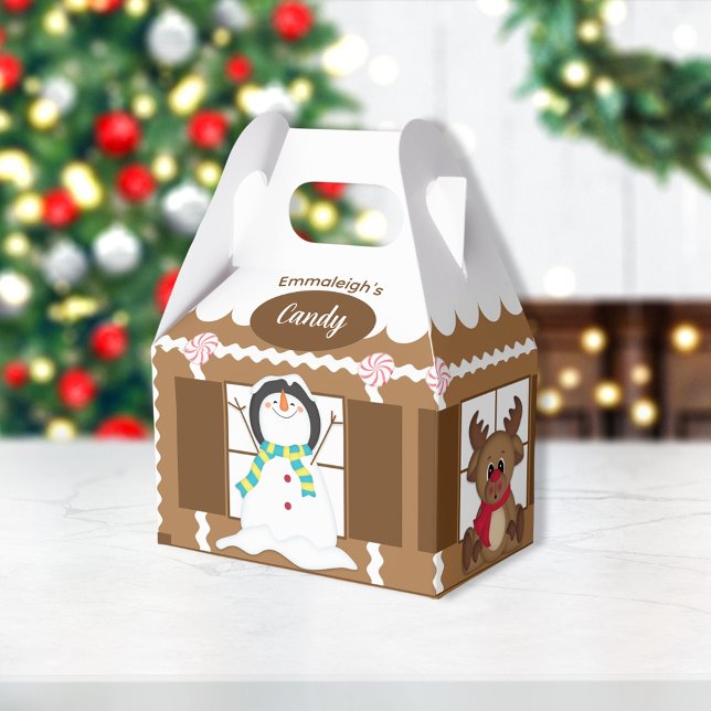 Christmas Gingerbread Candy Store Cute Favor Boxes (Creator Uploaded)