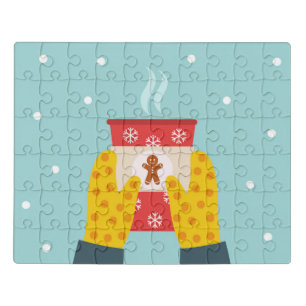 Christmas gingerbread coffee jigsaw puzzle