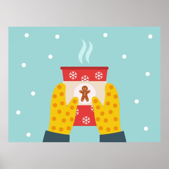 Christmas gingerbread coffee  poster (Front)