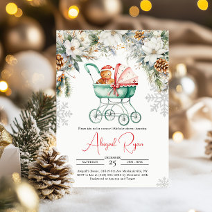 Christmas Gingerbread Cookie Baby Shower Invitation
