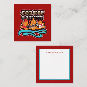 Christmas gingerbread cookie baking team note card