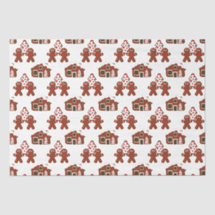 Christmas Gingerbread Cookie House People Tissue Paper