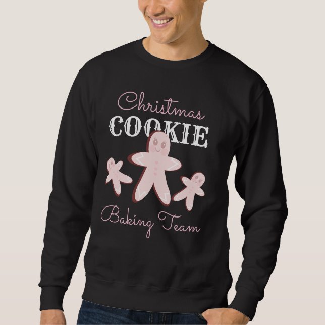 Christmas Gingerbread Cookie Pink Baking Team   Sweatshirt (Front)
