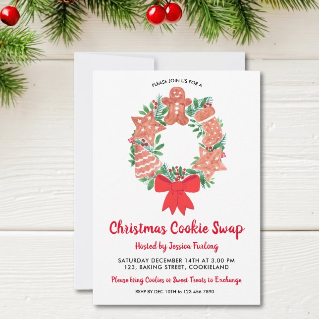 Christmas Gingerbread Cookie Swap Party  Invitation (Creator Uploaded)