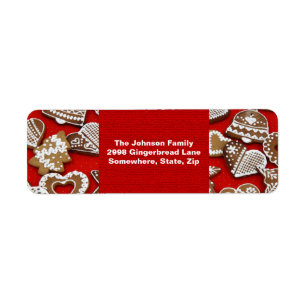 Christmas Gingerbread Cookies Address Label