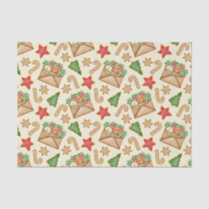 Christmas Gingerbread Cookies and Letters Tissue Paper