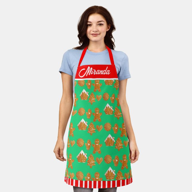 Christmas Gingerbread Cookies   Apron (Worn)