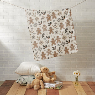 Christmas Gingerbread Cookies Baby Blanket