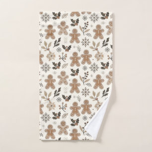Christmas Gingerbread Cookies Hand Towel