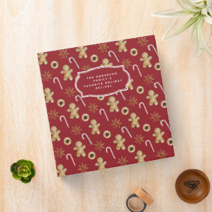 Christmas Gingerbread Cookies Holiday Recipes 3 Ring Binder