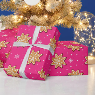 Christmas Gingerbread Cookies Modern Wrapping Paper