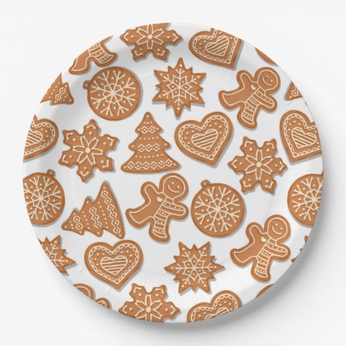 Christmas Gingerbread Cookies  Paper Plates