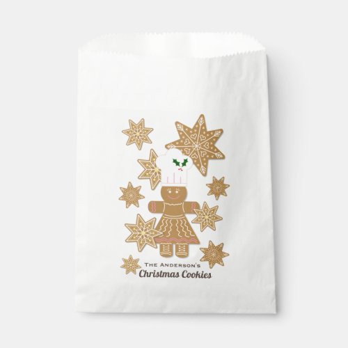 Christmas Gingerbread Cookies Personalised Favor Bag