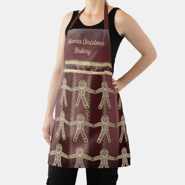 Christmas Gingerbread Cookies Personalized Apron (Insitu)