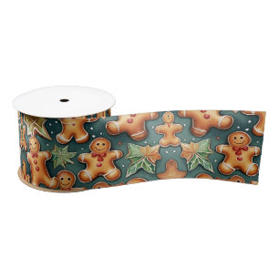 Christmas Gingerbread cookies Satin Ribbon