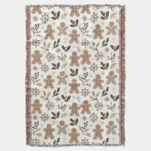 Christmas Gingerbread Cookies Throw Blanket