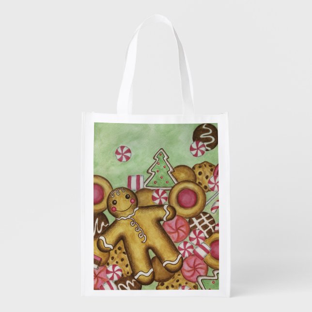 Christmas Gingerbread Cookies Tote Bag (Front)