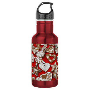Christmas Gingerbread Cookies Water Bottle