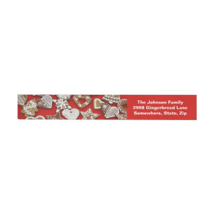 Christmas Gingerbread Cookies Wrap Address Labels