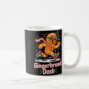 Christmas Gingerbread Dash Running Runner Xmas Mar Coffee Mug