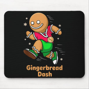 Christmas Gingerbread Dash Running Runner Xmas Mar Mouse Pad