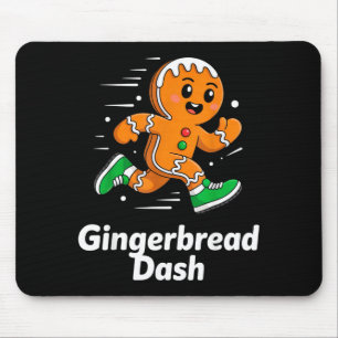Christmas Gingerbread Dash Running Runner Xmas Mar Mouse Pad