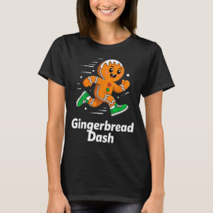 Christmas Gingerbread Dash Running Runner Xmas Mar T-Shirt