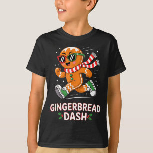 Christmas Gingerbread Dash Running Runner Xmas Mar T-Shirt