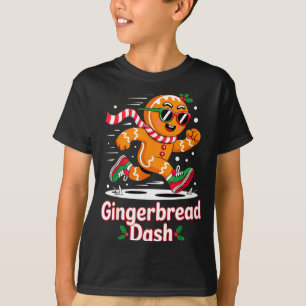 Christmas Gingerbread Dash Running Runner Xmas Mar T-Shirt